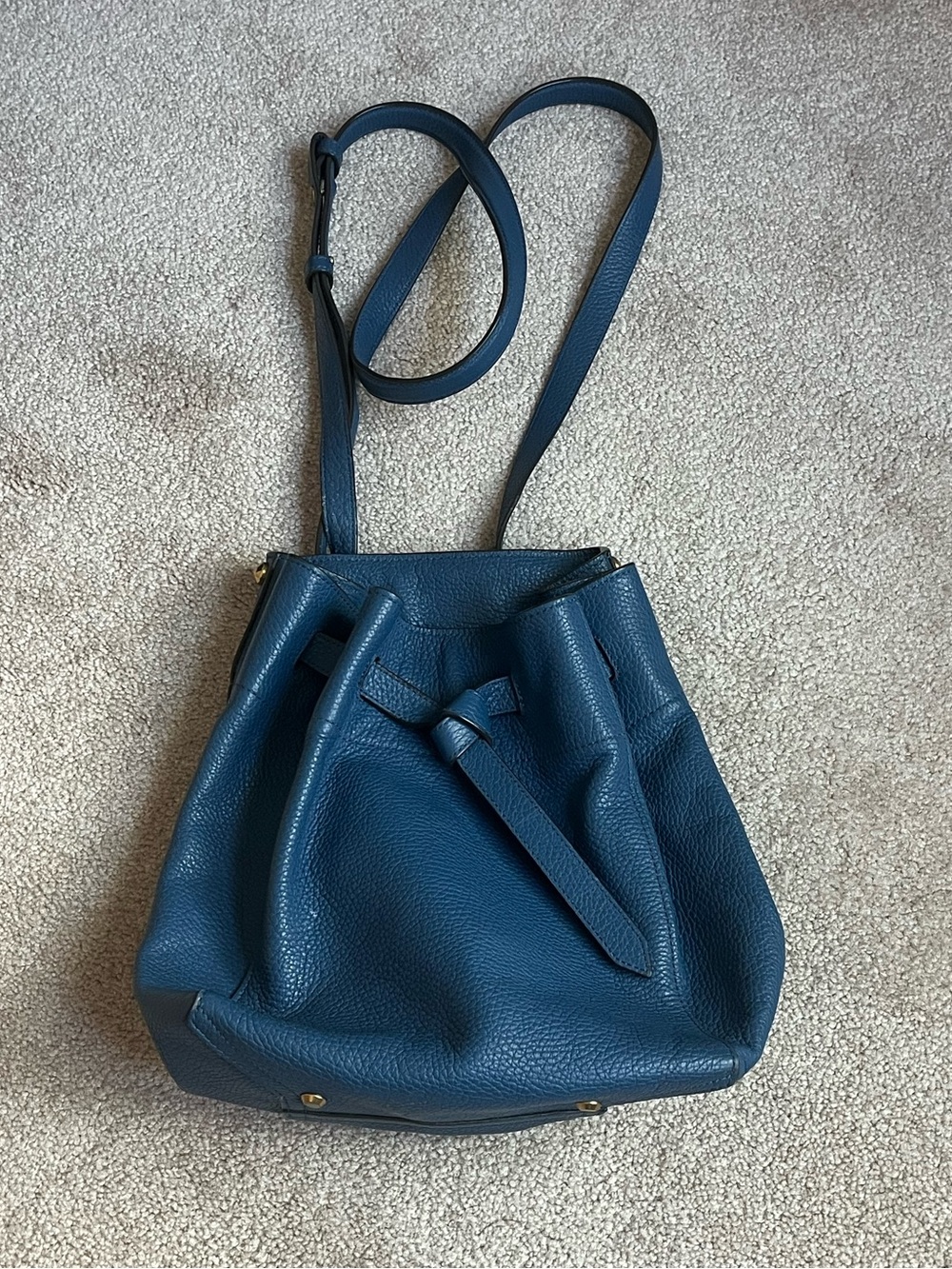 Annabel Ingall blue leather crossbody handbag